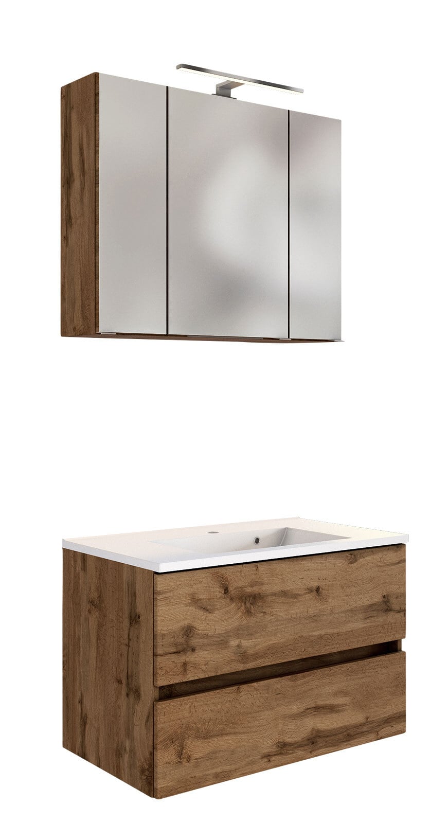 Badkombination BAABE 3-teilig 80 cm Wotan Eiche