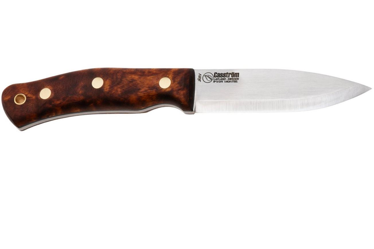 Casström No. 10 Swedish Forest Knife Järv 13170, Curly Birch Wood, bushcraftmes