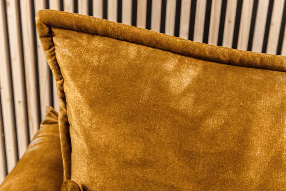 Design Schlafsofa APARTMENT 215cm senfgelb Samt 3-Sitzer Couch inkl. Bettkasten