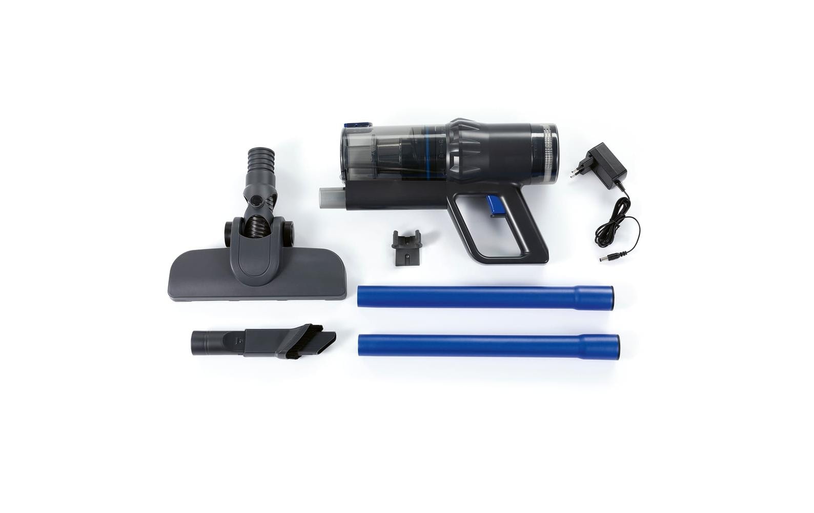 Akku-Hand- und Stielsauger Blau/GrauKompakter Akku Zyklon Staubsauger