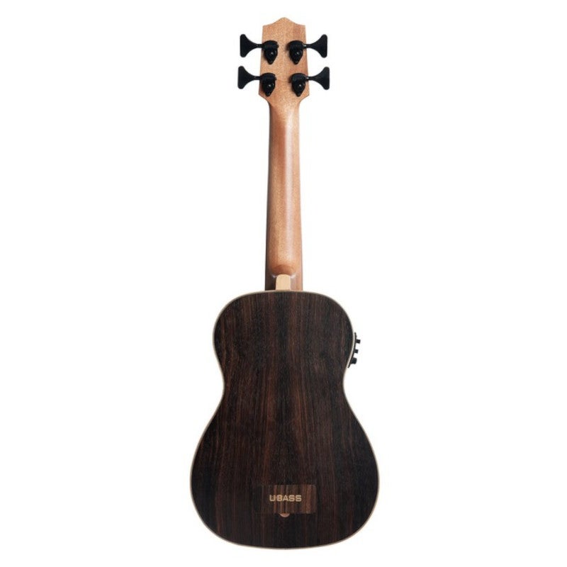 Kala U-Bass Striped Ebony Fretted elektrisch-akoestische bas ukelele met gigbag