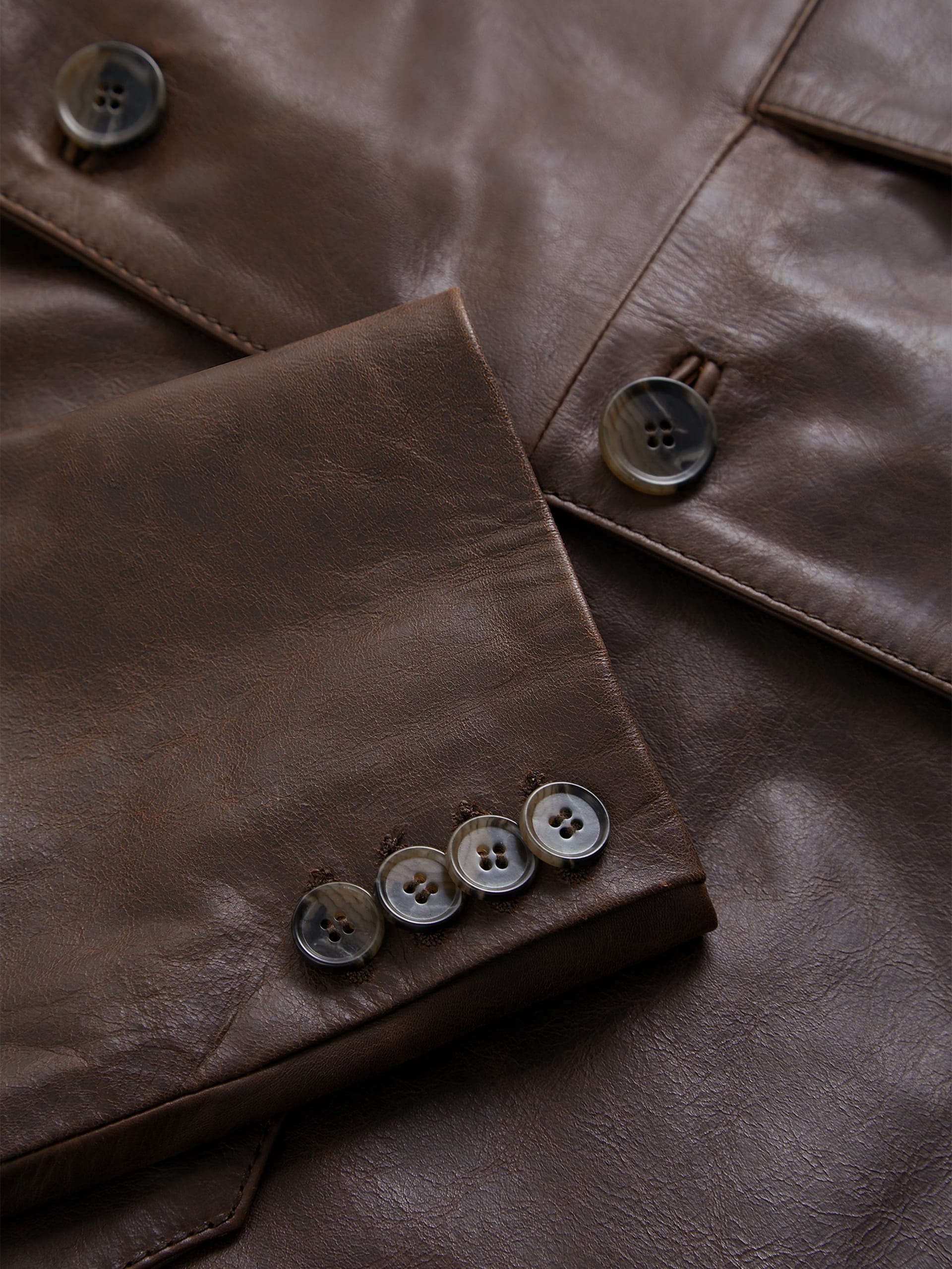 blazer de couro