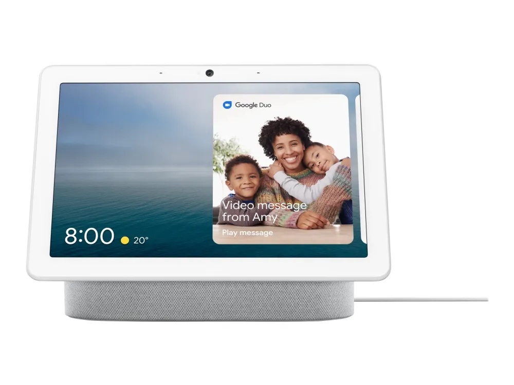 Google Nest Hub Max, Google Assistant, Rektandel, Hvid, 25,4 cm (10