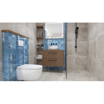 Vloertegel Urban betonlook 60 x 60 cm keramiek taupe 1,48 m²