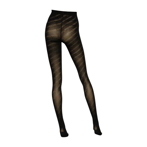 Wolford Jacquard Monogram Thights, Sort, XS