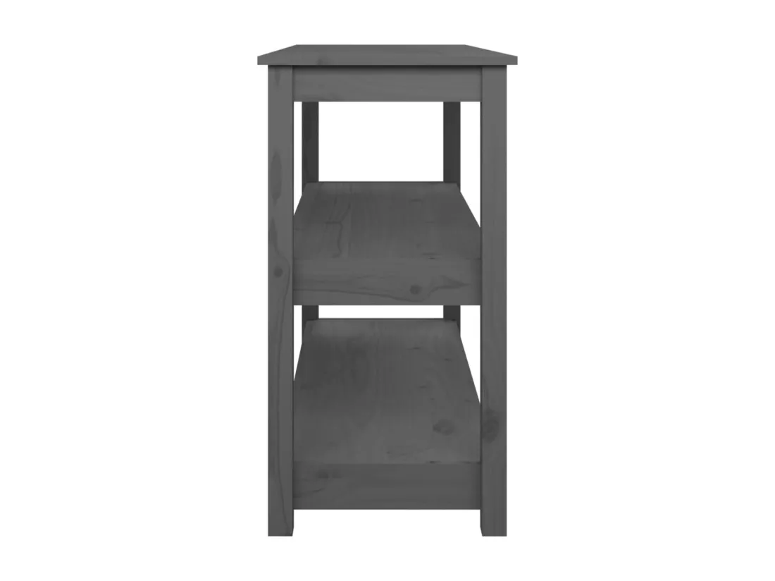 Table console Gris 110x40x74 cm Bois massif de pin