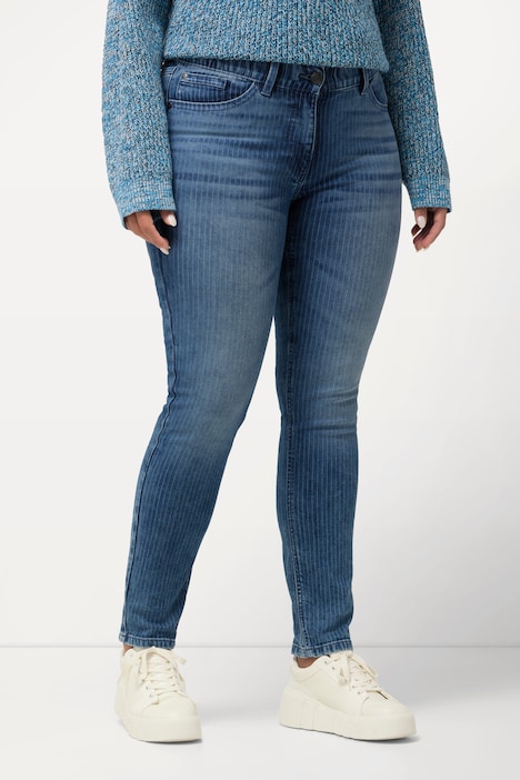 Jeans Sarah, Streifen, schmales Bein, 5-Pocket-Hose