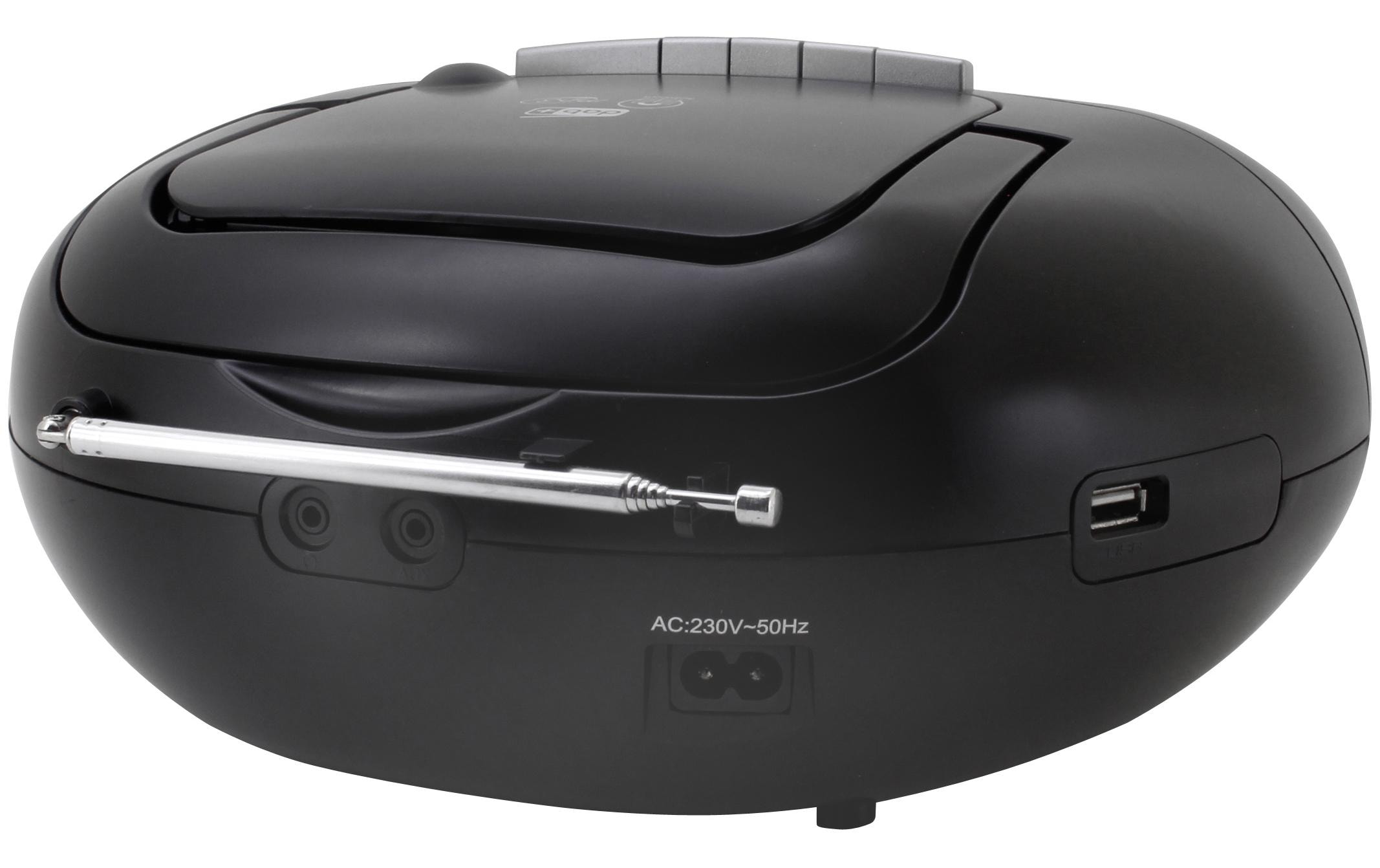 Radio DAB+ Boombox SCD7800 SchwarzDAB+ Boombox mit CD/MP3, USB und Kassettenwiedergabe
