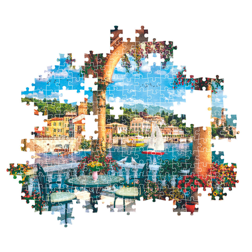 Clementoni puzzel balkonuitzicht op het Comomeer - 1000 stukjes