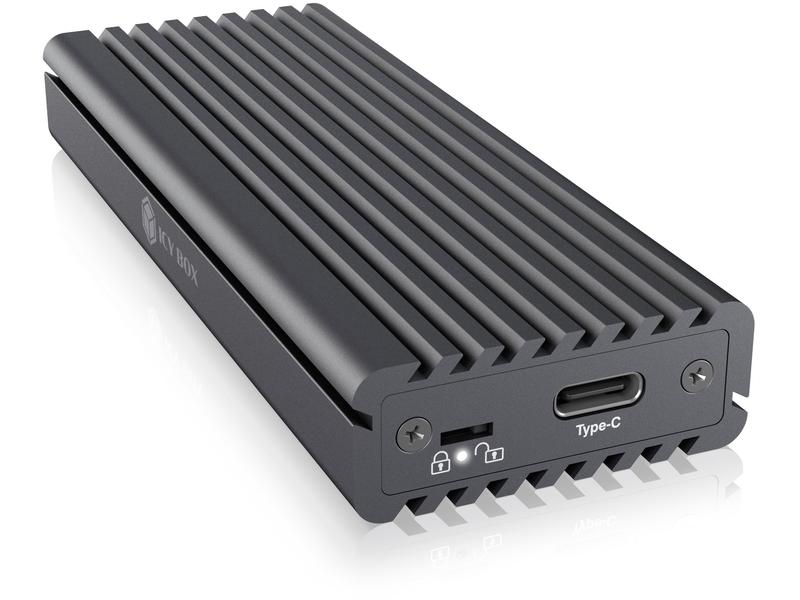 ICY BOX Externes Gehäuse IB-1817MC-C31 M.2 Externes Type-C Gehäuse für M.2 NVMe SSD
