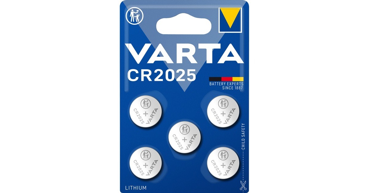VARTALithium Coin CR2025 batterij  (5 stuks)