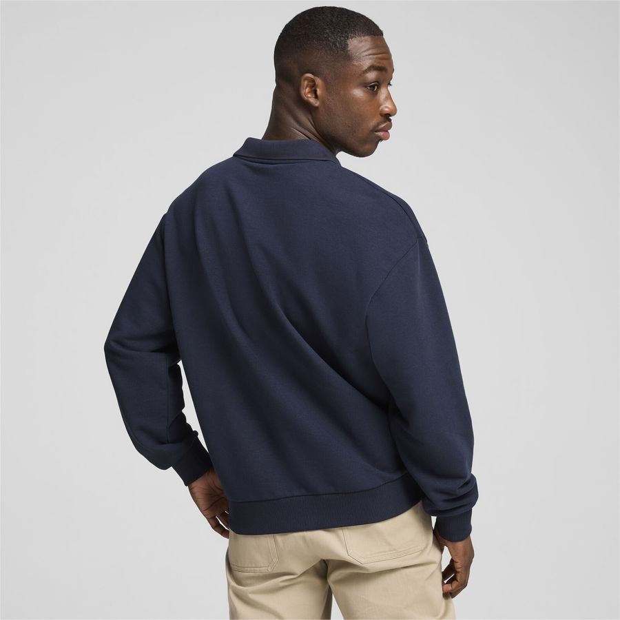 MCFC ftblCulture  Sweat Drill Top Club Navy-Silver Mist