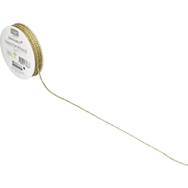 Geschenkband Kordel gold Glitzer