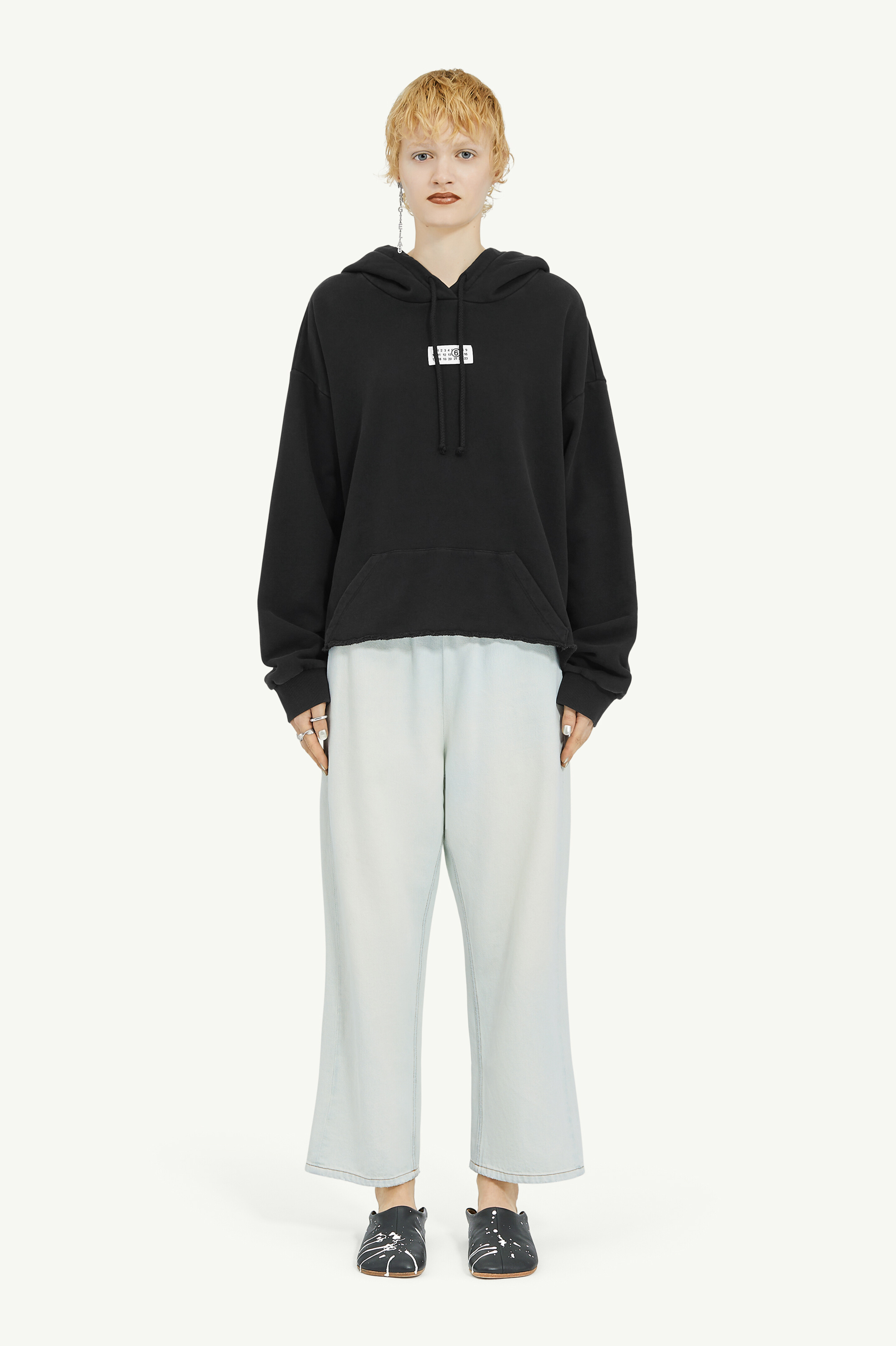 Pull en coton non brossé noir