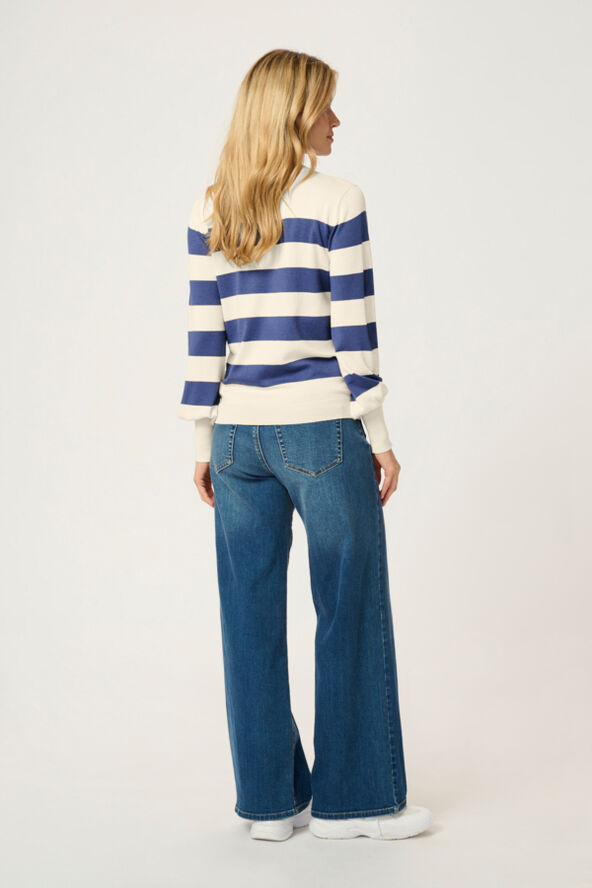 Kaffe KAlizza Striped Pullover Turtle dove / blue bold stripe