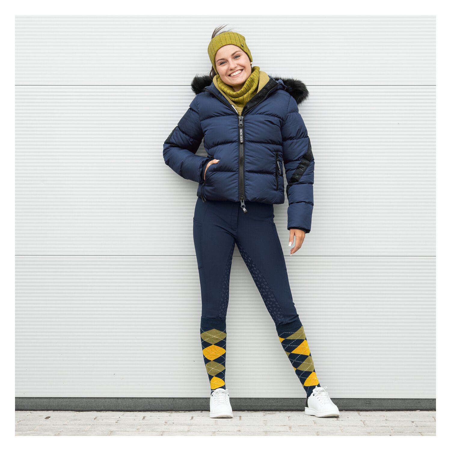 RIDE now Softshell Grip-Vollbesatz-Reithose  - navy