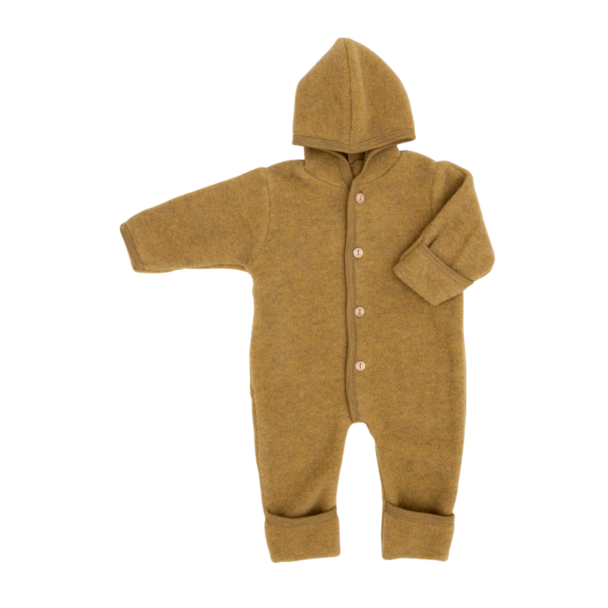 Engel Natur Baby Overall aus Merinowolle Safran Melange