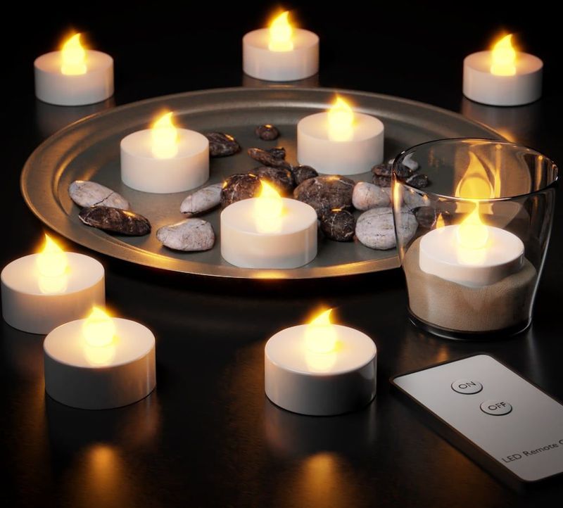 Monzana - LED Theelichtjes - Warmwit - 10 Stuks - Inclusief Afstandsbediening