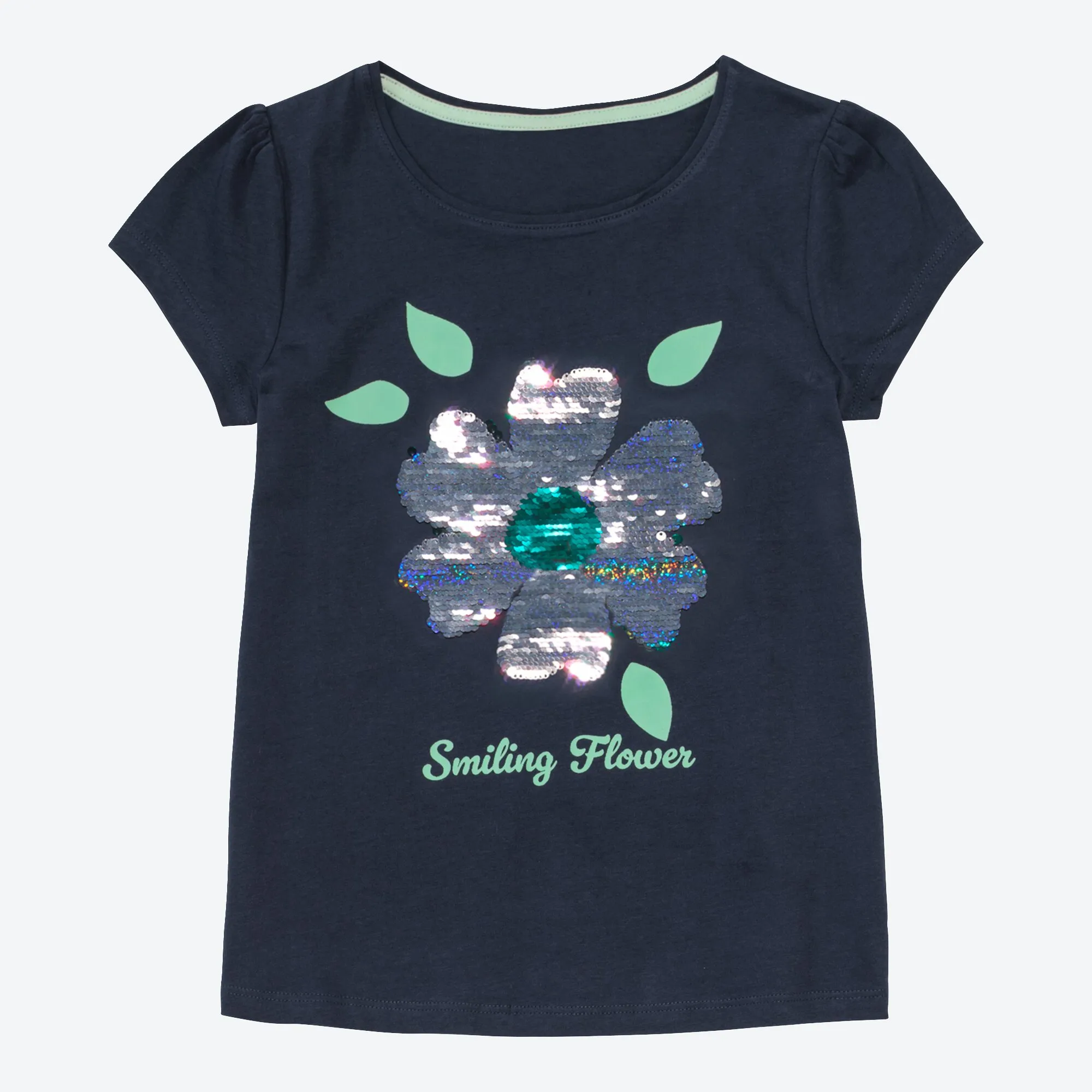 Mädchen-T-Shirt mit Wendepailletten