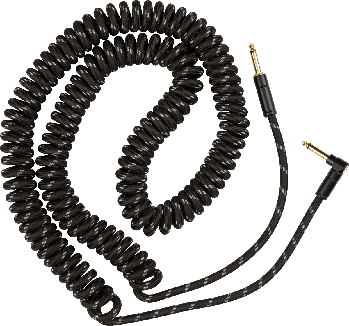 Fender Deluxe Cables Coil Cable 9 m zwart tweed recht en haaks