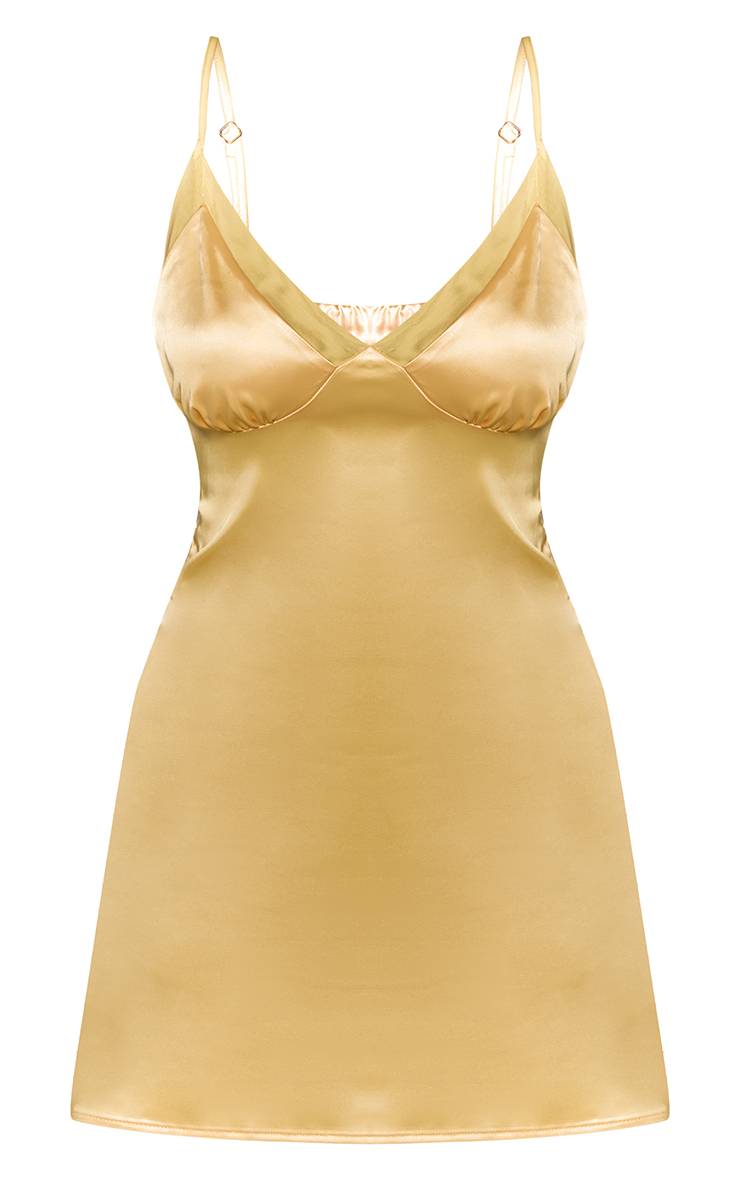 Butter Yellow Robe Moulante Mini En Satin Avec Empiècements En Tulle Contrastant