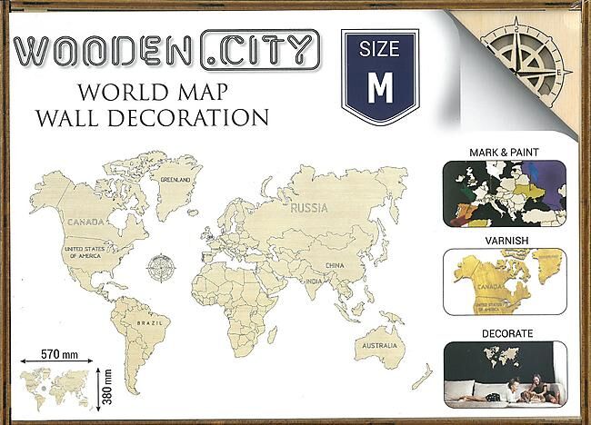 WOODEN CITY - PUZZLE MONDE EN BOIS M  29 PIECES 57X38