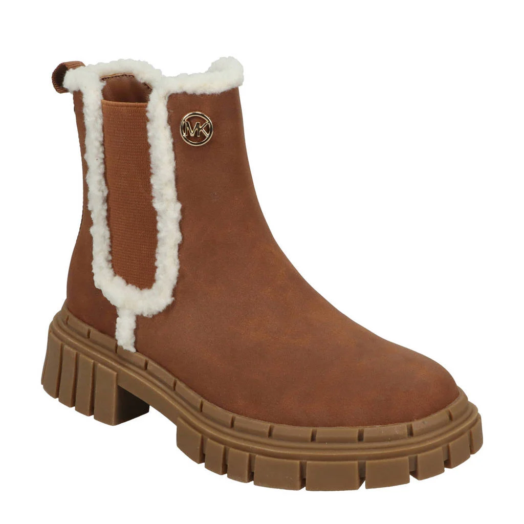 Michael Kors Blakegevoerde enkelboots cognac