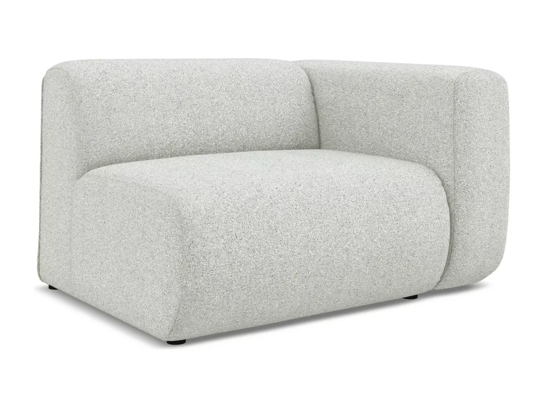 Module avec accoudoirs droit en tissu texturé - beige - EKAHI