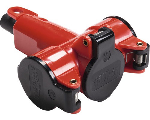 Beschermcontact driewegkoppeling 16A IP20 rood