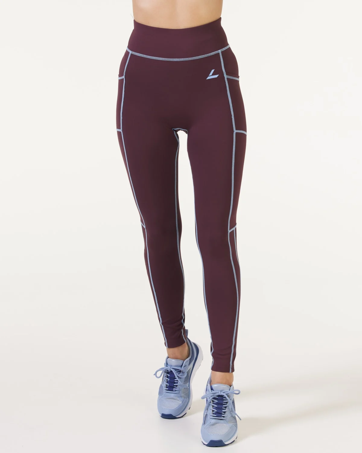 LEVITY Contrast Pocket Tights Red Fudge