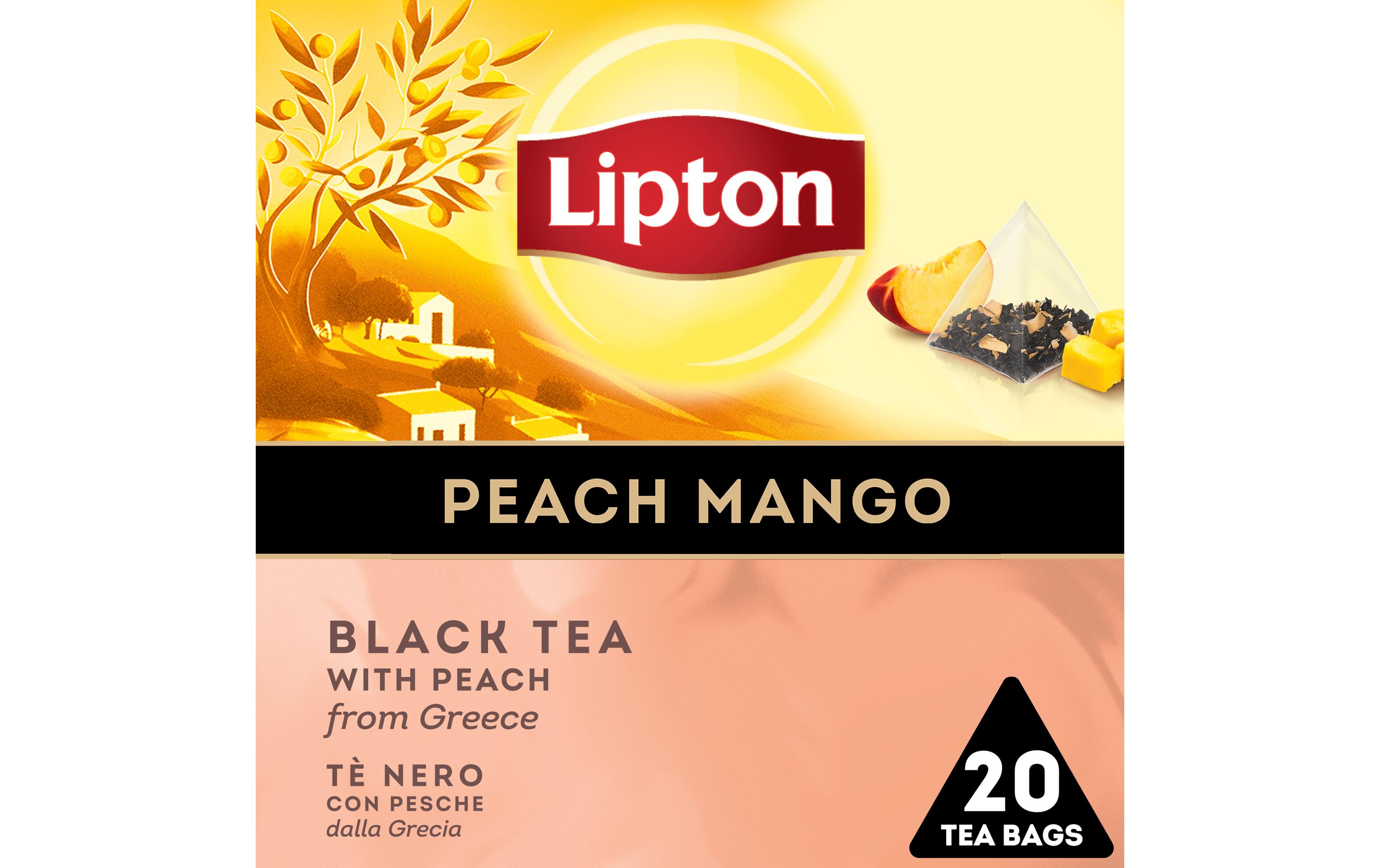 Teebeutel Schwarztee Peach Mango 20 StückSchwarzer Tee mit Pfirsich und Mango