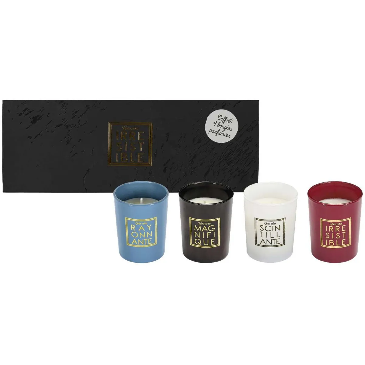 The Home Deco Factory Coffret de 4 Bougies Fleur de Coton - You Are