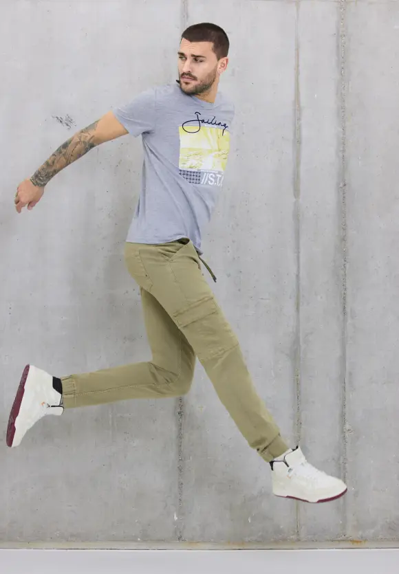 Regular Fit Joggpants - soft olive washed