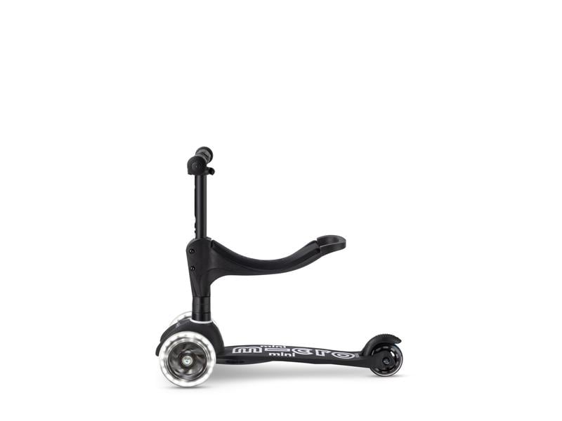Micro Mobility Kickboard Mini Micro 3in1 Deluxe Eco Schwarz Kids Scooter aus recycelten Fischernetzen