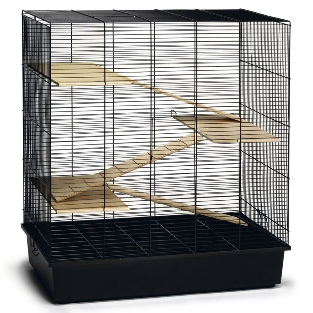 Cage pour rongeurs scooby noir 70x40x78 cm métal