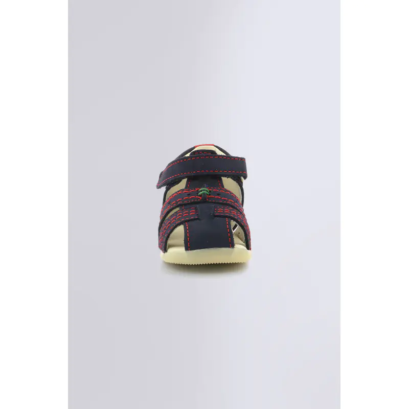 BIGBAZAR MARINE ROUGE SANDALES Cuir Garçon