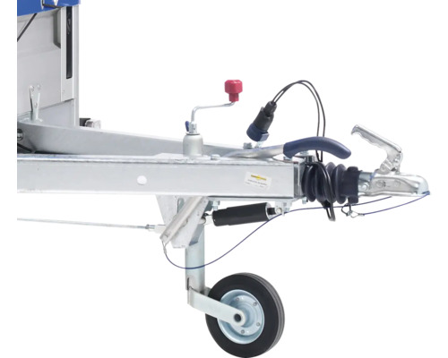 Humbaur steunwiel met bevestigingsmateriaal voor aanhangwagens 655 mm x 255 mm