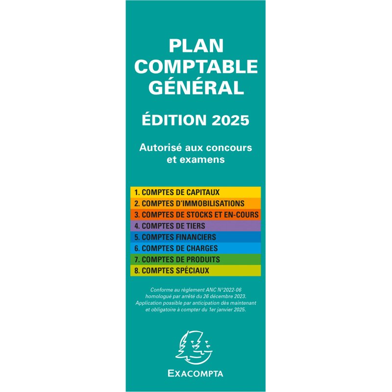 Plan comptable général accordéon 19 x 7,5 cm