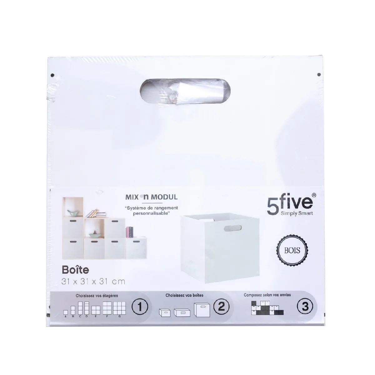 Five Simply Smart FIVES Boîte de Rangement 31x31cm Blanc