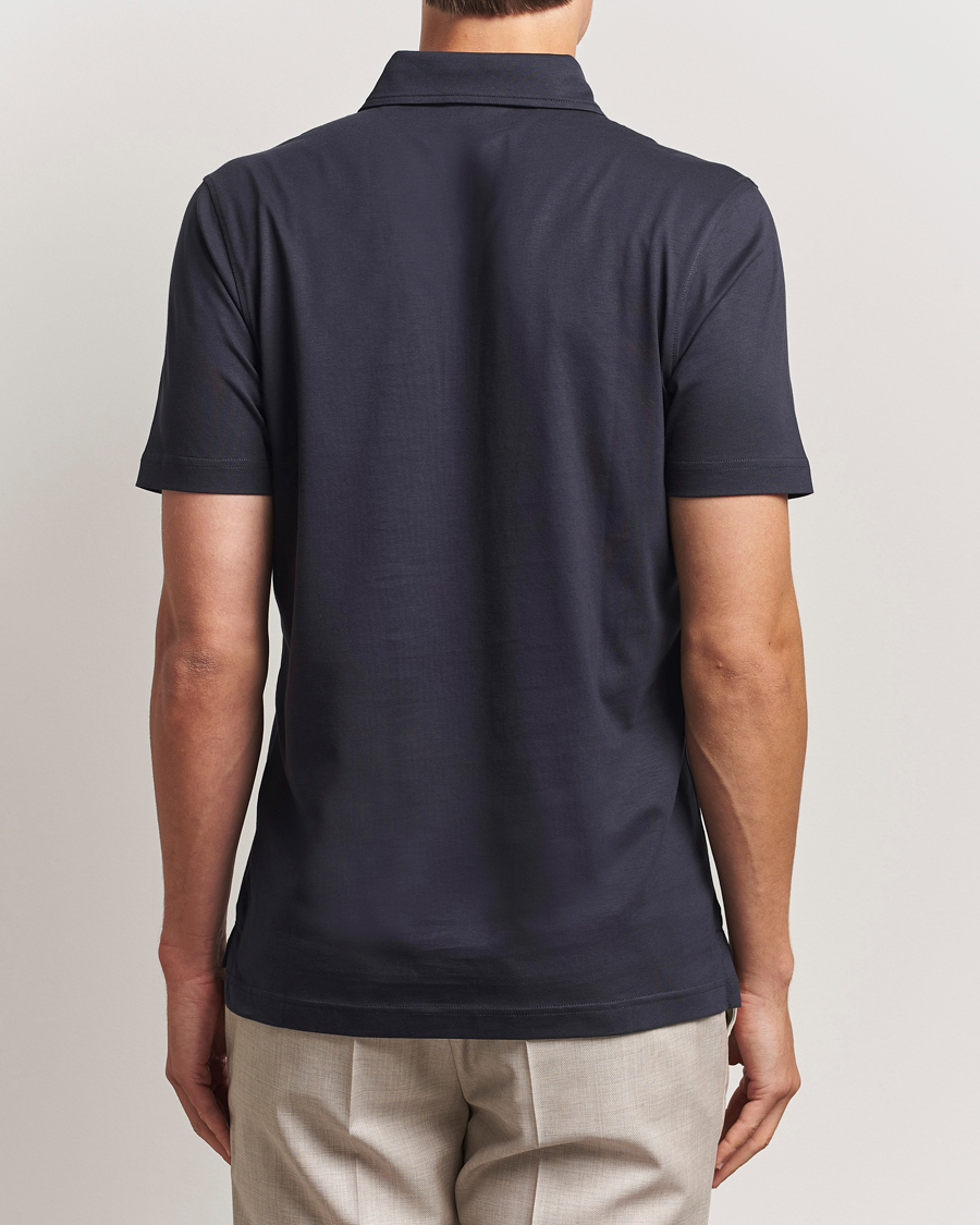 Stenströms Supima Cotton Polo Shirt Navy