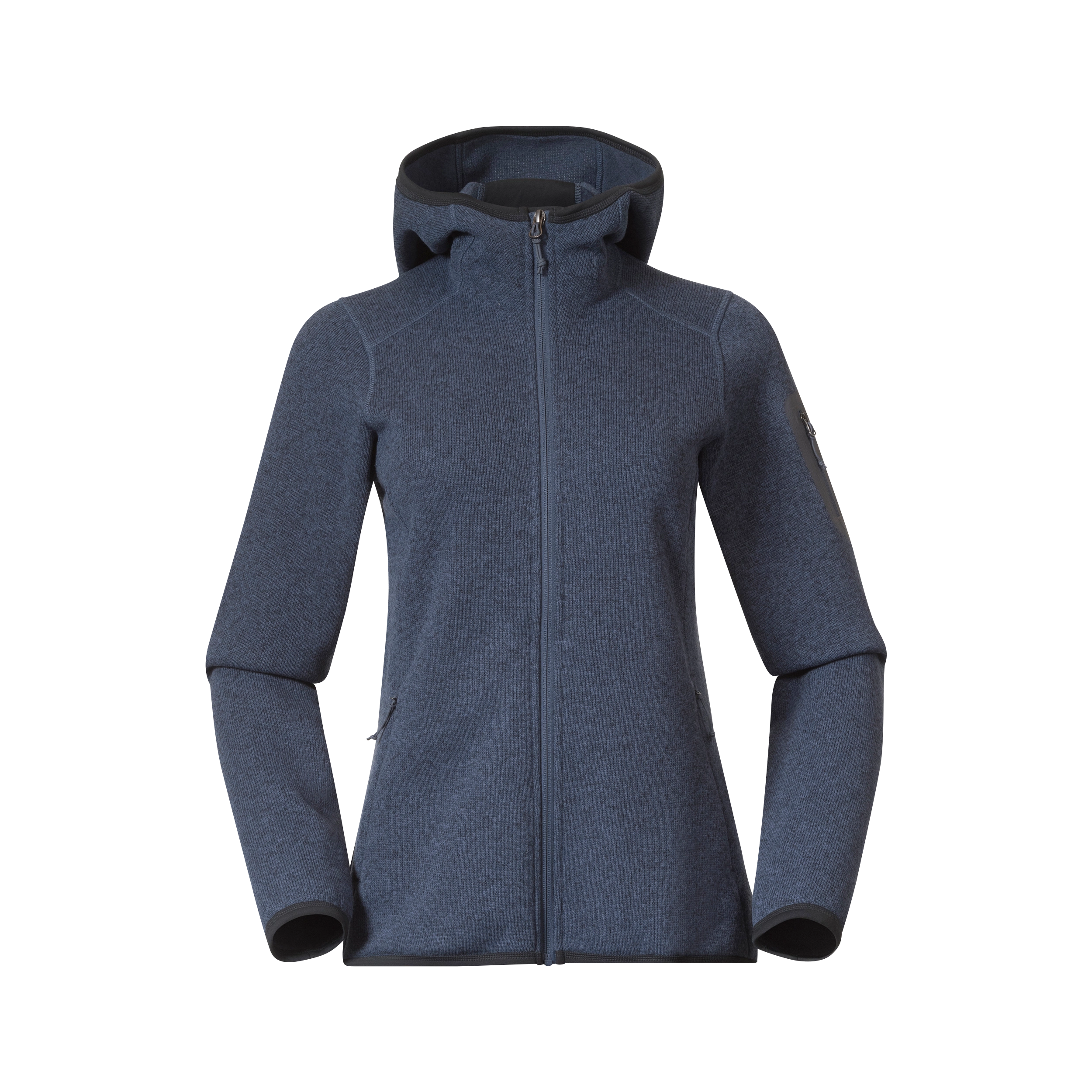 Kamphaug Knitted W Hoodie Granite Blue