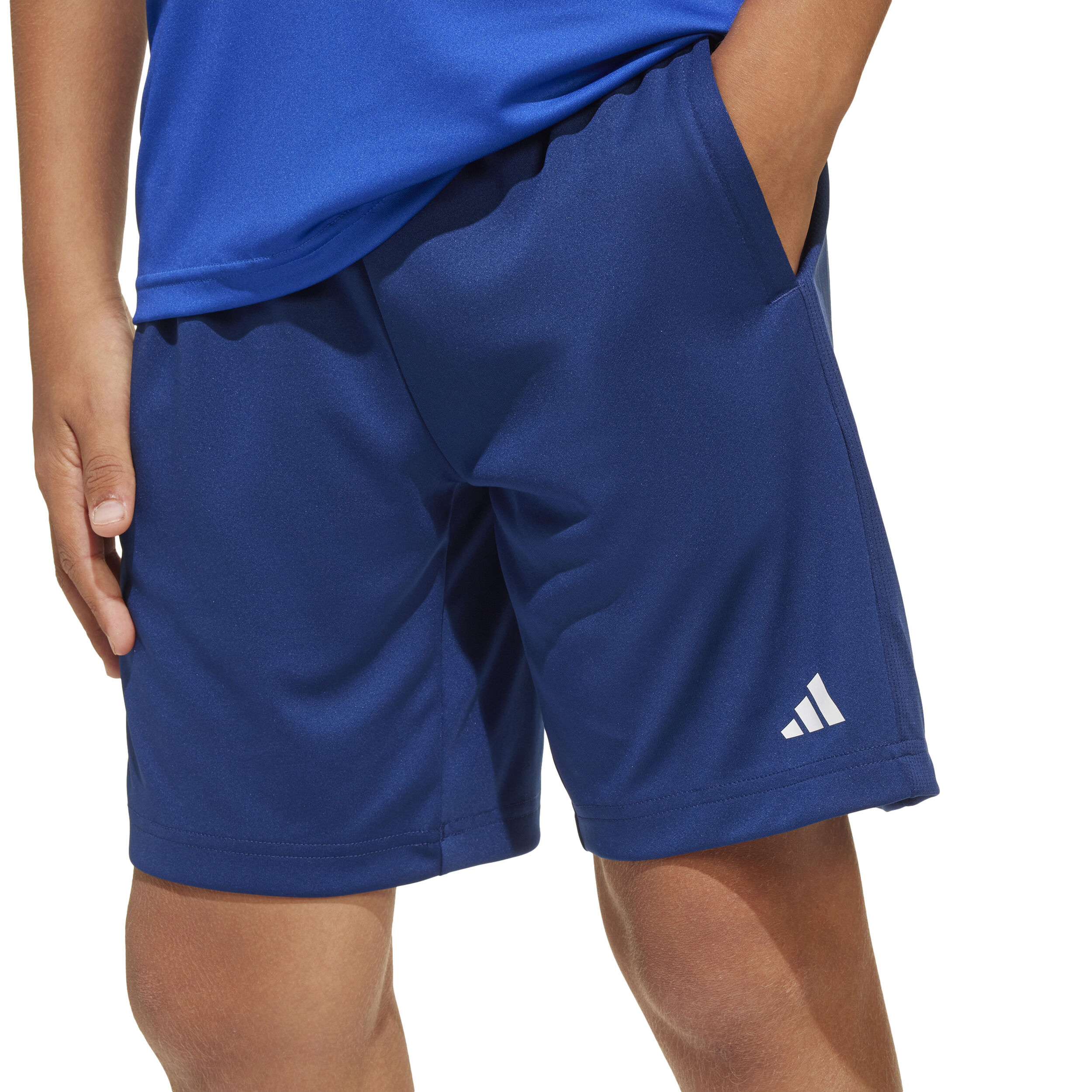 adidas Training Essentials Logo Regular Fit 8in Shorts Enfants - Bleu Foncé
