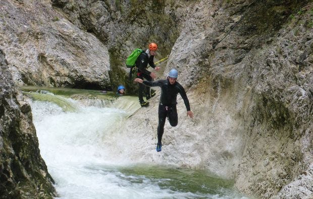 Canyoning am Traunsee als Geschenk