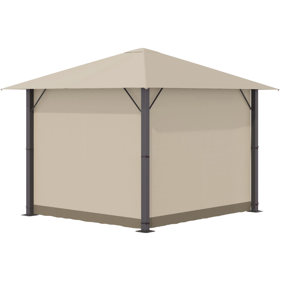 Outsunny Pavillon mit einer Entlüftung braun