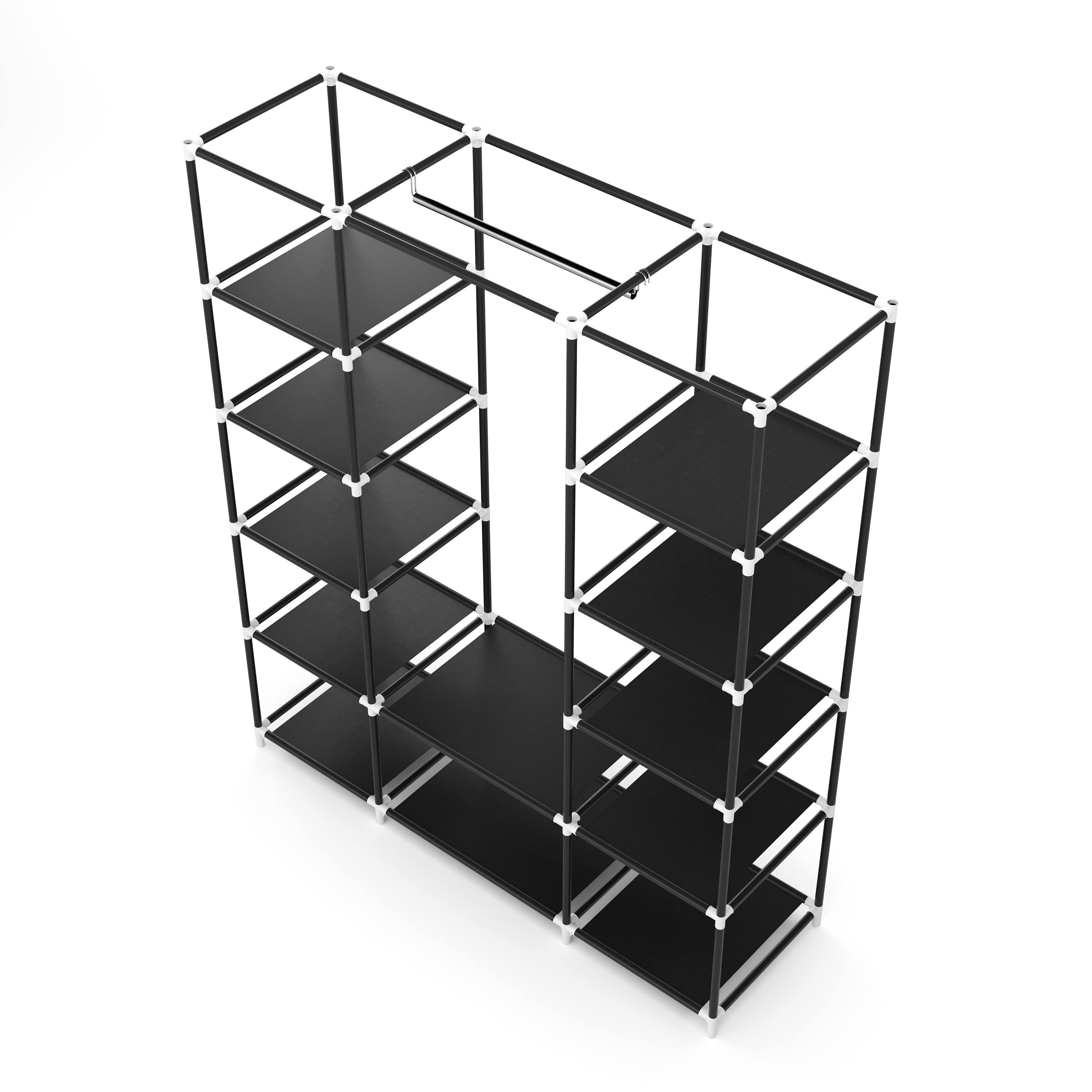 Faltschrank 150 x 45 x 180 cm schwarz