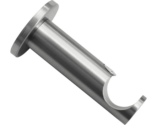 Enkelsporige wandbeugel voor Ambiance, RVS-look, Ø 25 mm