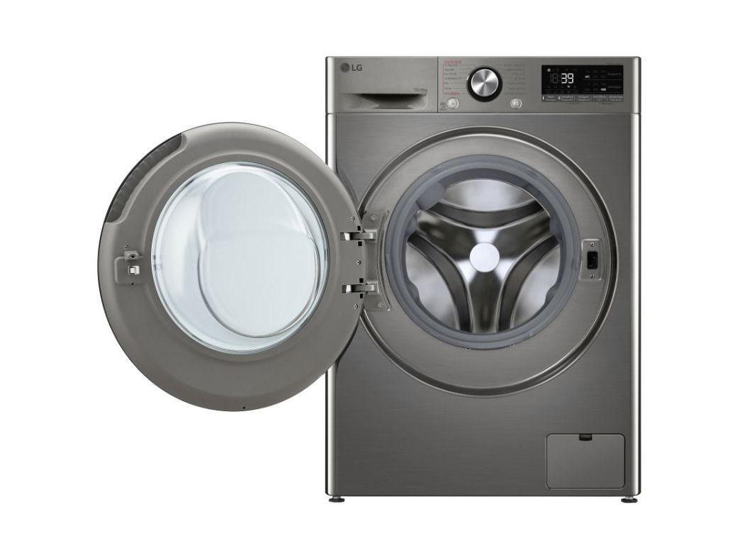 MÁQUINA DE LAVAR E SECAR ROUPA LG F4DR7010SGS LAVA 10KG E SECA 6KG SILVER