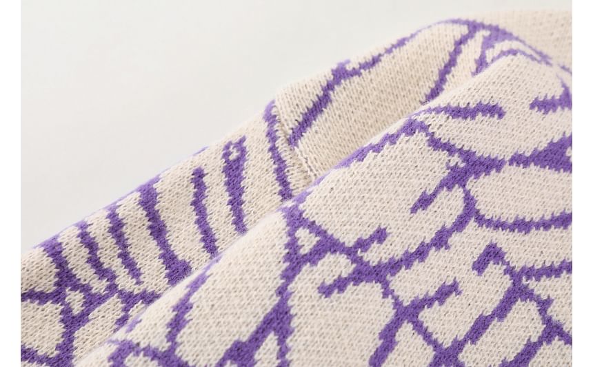 Sensarra - Koppel bijpassende spinnenweb jacquard oversized trui