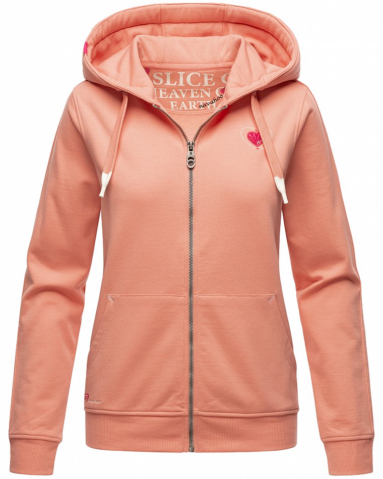 NAVAHOO Damen Kapuzensweatshirt Hoodie mit Kapuze & Dicken Tunnelzugkordeln Cremetörtchen