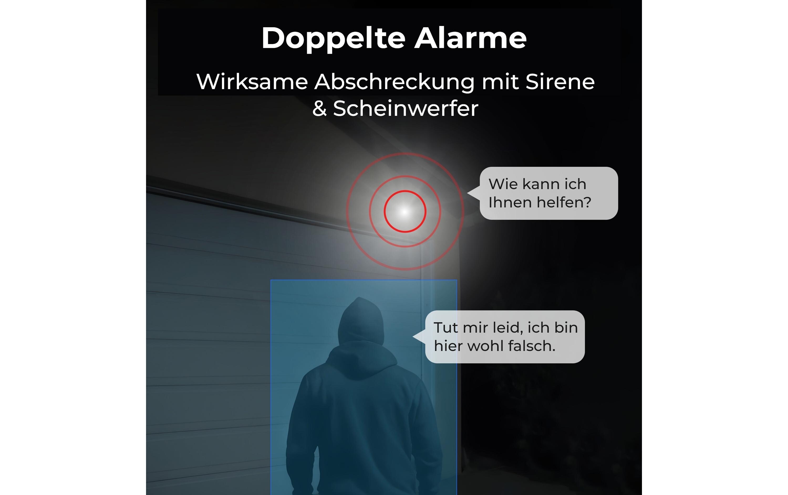 Netzwerkkamera E540 2K+, Schwarz<br>5MP WLAN PTZ-Kamera mit smarter Erkennung & Spotlight